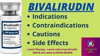 Bivalirudin 250mg Inj AngioxAngiomax  Indications Contraindications Cautions Side Effects [upl. by Eelirak]