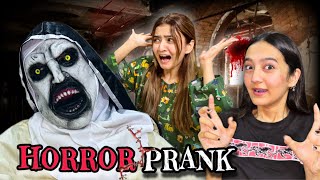 HORROR PRANK WITH HIRA 😱 Dar say bura hal hogya😭 Most scariest prank👻  Rabia Faisal  Sistrology [upl. by Anitrebla]