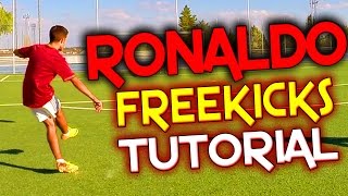 RONALDO FREEKICKS TUTORIAL  COMO TIRAR FALTAS A LO CR7 [upl. by Flin372]