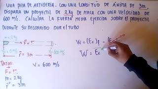 TEOREMA DEL TRABAJO Y LA ENERGÍA PROBLEMA 2 [upl. by Martainn]