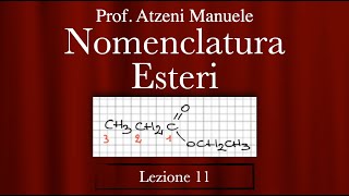 Chimica organica Nomenclatura Esteri L11 ProfAtzeni ISCRIVITI [upl. by Aseeral67]