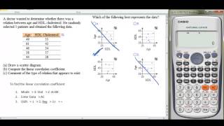 Finding Correlation Coefficient with a Casio fx115ES Plus [upl. by Kikelia]