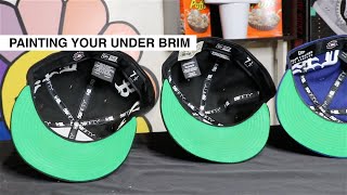 HOW TO PAINT YOUR HATS UNDER BRIM  TUTORIAL [upl. by Kcirdahc]