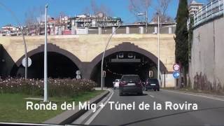 E Barcelona Ronda del Mig  Túnel de la Rovira [upl. by Anairda]