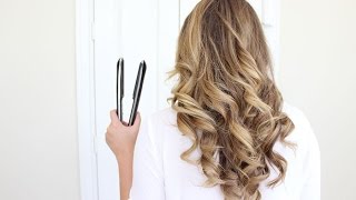 How To Curl Your Hair With A Flat Iron  Long Lasting [upl. by Leirbag186]