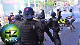 Manifestation interdite de sanspapiers réprimée par les forces de lordre  Paris  30 mai 2020 [upl. by Strephonn]