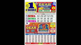 Dear lottery result 31024 8Pmdearlottery nagalandlottery [upl. by Kcirdahc]