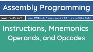 Learn Assembly Programming  Instructions Mnemonics Operands and Opcodes [upl. by Lrem635]