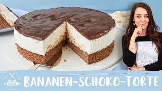 SchokoladenBananenTorte  BananenSchokoTorte 🍌😍 I Einfach Backen [upl. by Ikkiv]