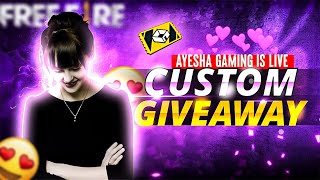 FREE FIRE LIVE CUSTOM ROOM GIVEAWAY GUILD TEST 🤯 ayeshagamig short shortfeed shortlive [upl. by Niwre]