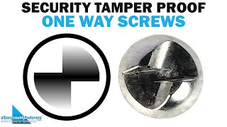 Tamper Proof One Way Security Screws  Fasteners 101 [upl. by Nuawtna]