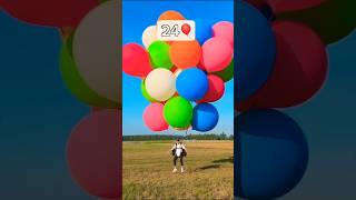 balloon ballooning genderreveal funny golf hotairballoon shortvideo helicopter challenge [upl. by Raffaello]