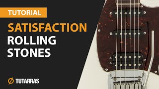 Como tocar SATISFACTION de Los Rolling Stones en Guitarra electrica CLASE TUTORIAL [upl. by Tartan]