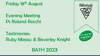 UK Summer Convention 2023  Friday Evening Meeting [upl. by Assehc219]