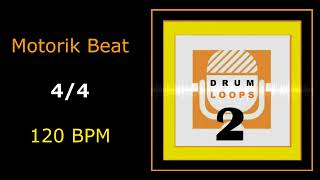 Krautrock Motorik Beat  120 bpm  8 Bar Drum Loop [upl. by Waynant]