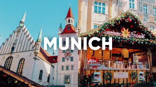 Best Christmas Markets in Munich SUNNY WALKING TOUR German Winter Holidays in Bavaria 4K UHD Walk [upl. by Knowling]