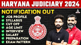 Haryana Judiciary Vacancy 2024  Syllabus Job Profile Salary Eligibility  Full Details [upl. by Ordnazil]