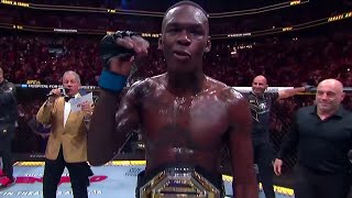 Israel Adesanya Octagon Interview  UFC 287 [upl. by Enirhtac]