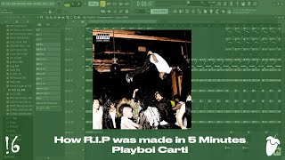 How Pierre Bourne Made RIP in 5 minutes  Playboi Carti FL Studio Remake [upl. by Laflam386]