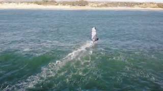 Drone chasing windsurfer [upl. by Ynnaf]