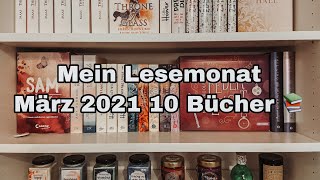 Mein Lesemonat März 2021 10 Bücher 😱  Booktube Readandfit [upl. by Hanad]