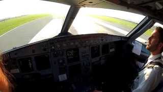 Krakow EPKK cockpit view landing rwy 07 [upl. by Ivel712]