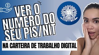 Como Ver o Numero do Pis na Carteira de Trabalho Digital [upl. by Walling]