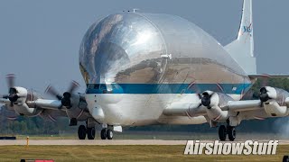 NASA Super Guppy and 747 Dreamlifter Arrivals  EAA AirVenture Oshkosh 2023 [upl. by Granger31]