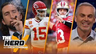 Chiefs advance to Super Bowl LVIII How much closer is Mahomes to GOAT status  NFL  THE HERD [upl. by Assirem]