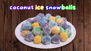 coconut ice snowball  dessert recipe [upl. by Molton]