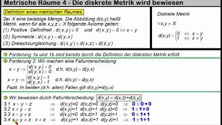 Metrische Räume 4 ►Diskrete Metrik mit Beweis [upl. by Pickard]