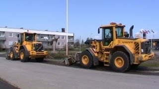 Volvo L60F with sweeper amp L70F with Holms 300 25 [upl. by Good]