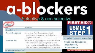 αblockers selective amp nonselective Phenoxybenzamine and phentolamine in HindiUrdu by first aid [upl. by Tewfik]