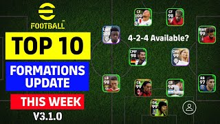 Top 10 New Formations Update This Week In eFootball 2024 Mobile  424 Formation is Available 🤔 [upl. by Reniti]