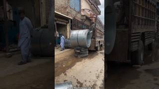 Unloading steel coil is not a easy job [upl. by Briney]