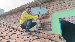 आज तो हद हो गया पुरा खपड़ा तुड़वा दिया डिश के चक्कर मेंDD Free dish signal settingDish Tv signal [upl. by Yann238]