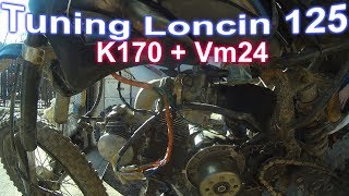 Tuning Stator z K170  Vm24 Mikuni w Loncin 125 3 [upl. by Past]