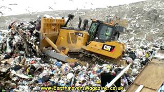 Cat D7E Hybrid dozer in landfill [upl. by Rosina]