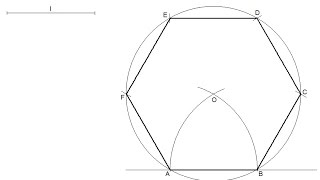 How to draw a regular hexagon knowing the length of one side [upl. by Idna139]