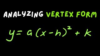 How To Use VERTEX FORM To Solve QUADRATIC EQUATIONS [upl. by Eliezer563]