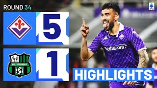 FIORENTINASASSUOLO 51  HIGHLIGHTS  Goals galore in Florence  Serie A 202324 [upl. by Avitzur314]