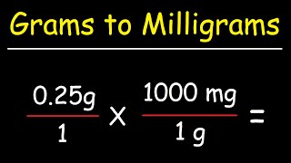 How To Convert From Grams to Milligrams  g to mg [upl. by Faxon723]