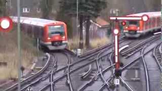 SBahn Hamburg Gleichzeitiges einfahren zweier Züge in Blankenese [upl. by Joceline767]