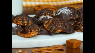 Salted Caramel Pretzel Pecan Bites [upl. by Aiuoqes]