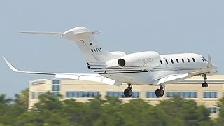 Citation X Landing  Takeoff at Ft Lauderdale Executive Runway 8 52314 [upl. by Laira497]