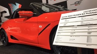 HONDA S660 MUGEN 無限 RA 実車見てきたよ 東京オートサロン Tokyo Auto Salon 2016 [upl. by Nylirac]