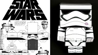 Como hacer cubecraft o papercraft stormtrooper de Star Wars [upl. by Ruenhcs]