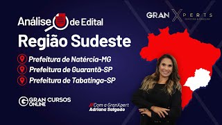 Análise de Edital  Prefeituras de NatérciaMG GuarantãSP e TabatingaSP  com Adriana Salgado [upl. by Henke]