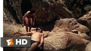 The Naked Prey 89 Movie CLIP  Waterfall Escape 1966 HD [upl. by Jill]