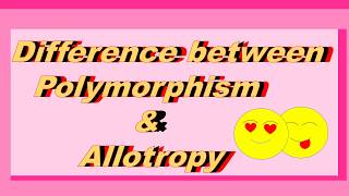 What is  Allotropy and Polymorphism in Crystals Definition Examples and Difference  Solid State [upl. by Rebeca326]